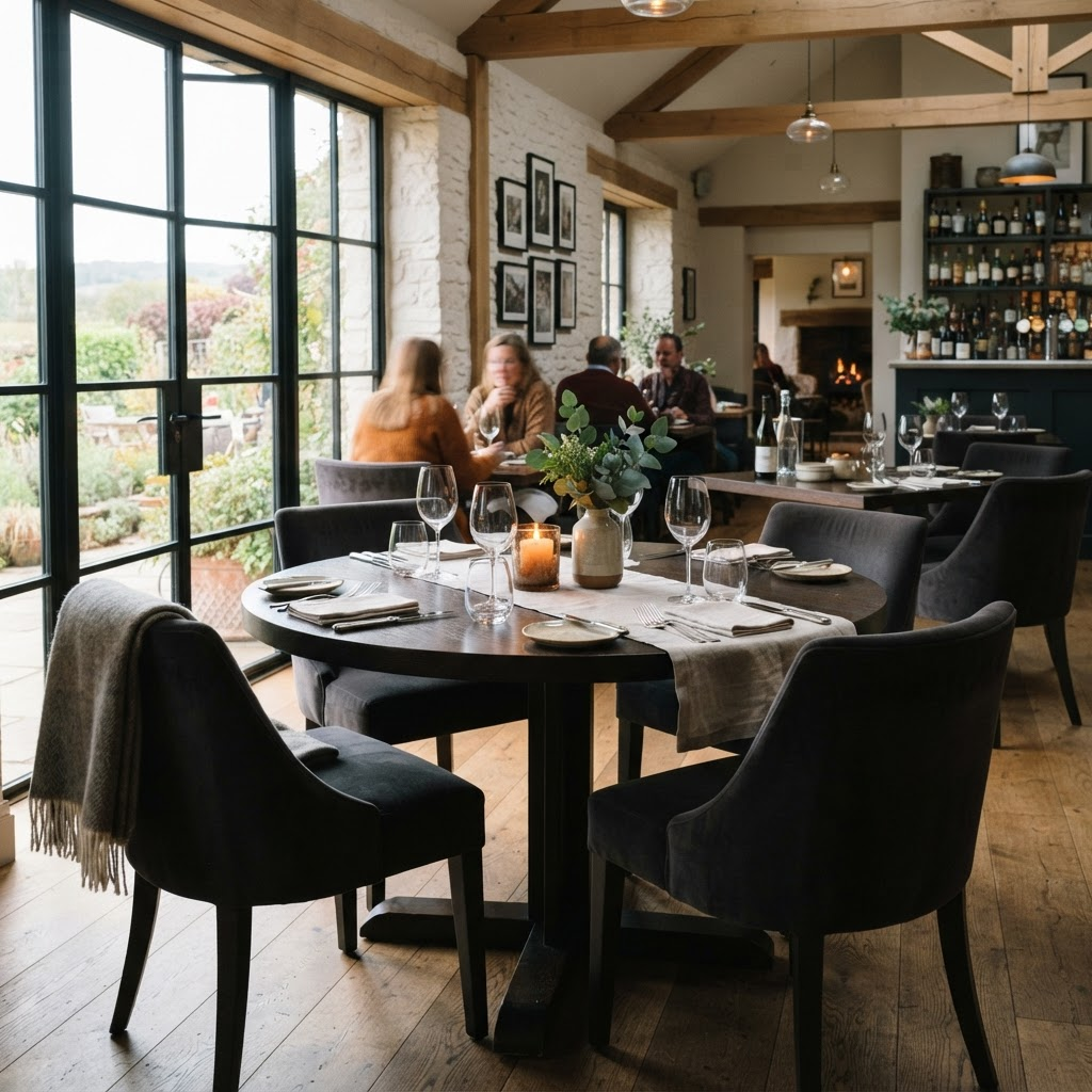 Festlich gedeckter Tisch im Restaurant